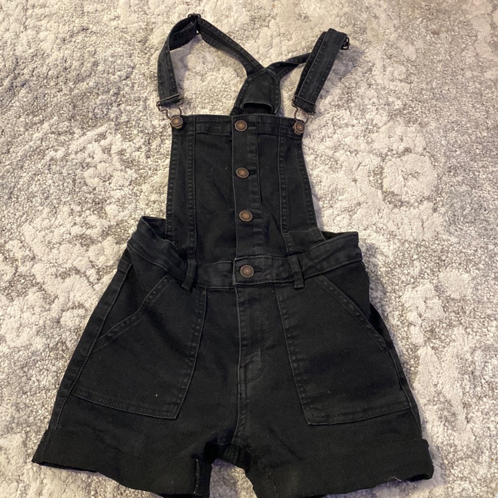 black overalls with shorts